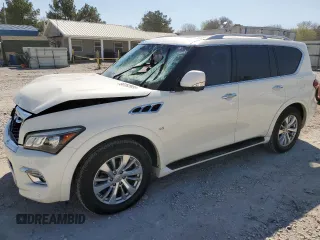 2017 Infiniti QX80 with VIN JN8AZ2NE2H9151864, listed as a Copart auction lot 50782955 with 156,776 mi miles and Salvage title. Bid and sale history available at DreamBid. Image 1.