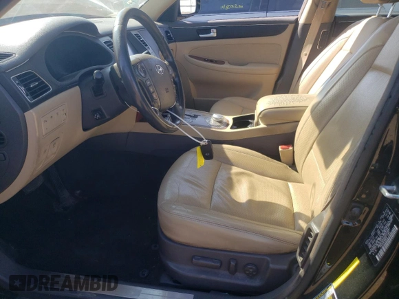 2013 Hyundai Genesis 3.8L with VIN KMHGC4DD2DU233687, listed as a Copart auction lot 71104534 with 218,577 mi miles and Salvage Title. Bid and sale history available at carsss.com. Image 7.