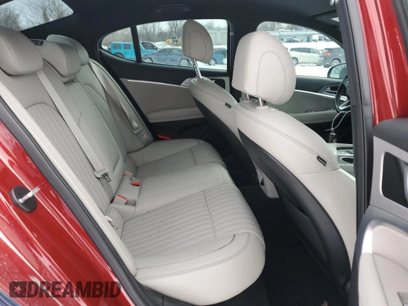 2023 Genesis G70 3.3T with VIN KMTG54TE8PU107865, listed as a Copart auction lot 45747995 with 13,348 mi miles and Salvage title. Bid and sale history available at DreamBid. Image 10.