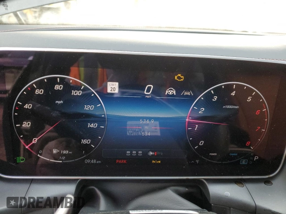 2025 Mercedes-Benz GLC with VIN W1NKM4HB9SF272209, listed as a Copart auction lot 83100794 with 534 mi miles and Salvage Title. Bid and sale history available at carsss.com. Image 9.