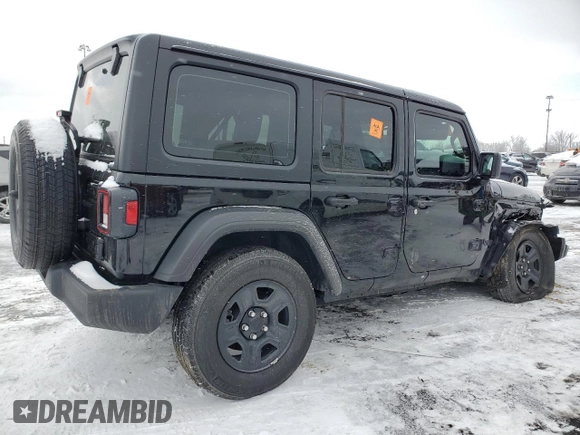 2022 Jeep Wrangler Unlimited Sport S z VIN 1C4HJXDG7NW227321, wystawiony jako Copart lot #45699695 z przebiegiem 25 369 mil mil oraz Szkoda całkowita • Salvage title. Historia ofert i sprzedaży dostępna na DreamBid. Obrazek 3.