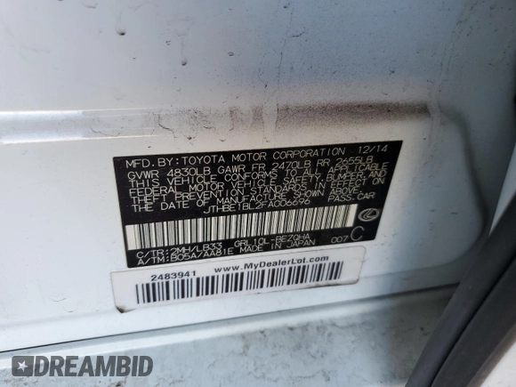 2015 Lexus GS 350 z VIN JTHBE1BL2FA006696, wystawiony jako Copart lot #44348175 z przebiegiem 116 899 mil mil oraz Szkoda całkowita • Salvage title. Historia ofert i sprzedaży dostępna na DreamBid. Obrazek 14.
