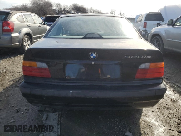 1997 BMW 3 Series 328is with VIN WBABG1323VET04177, listed as a Copart auction lot 44462755 with 166,108 mi miles and Clean Title. Bid and sale history available at carsss.com. Image 6.