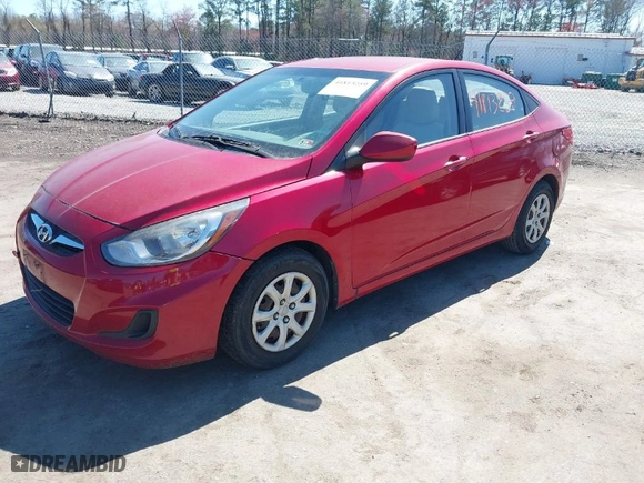 2012 Hyundai Accent GLS with VIN KMHCT4AE2CU186753, listed as a IAAI auction lot 41813259 with 226,987 mi miles. Bid and sale history available at carsss.com. Image 2.