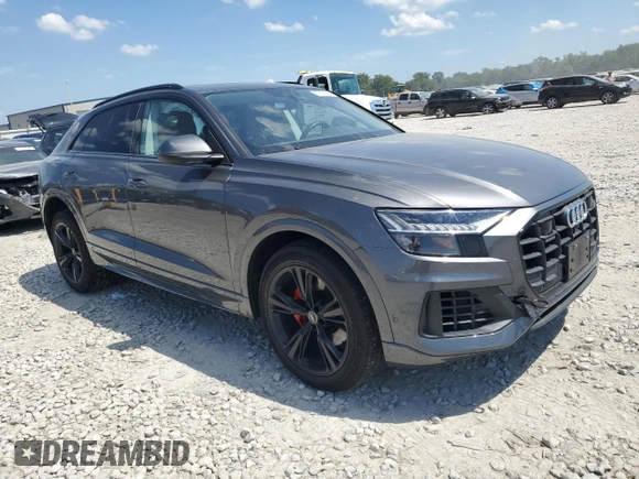 2021 Audi Q8 Premium Plus with VIN WA1BVAF10MD034366, listed as a Copart auction lot 59676554 with 50,640 mi miles and Salvage Title. Bid and sale history available at carsss.com. Image 4.