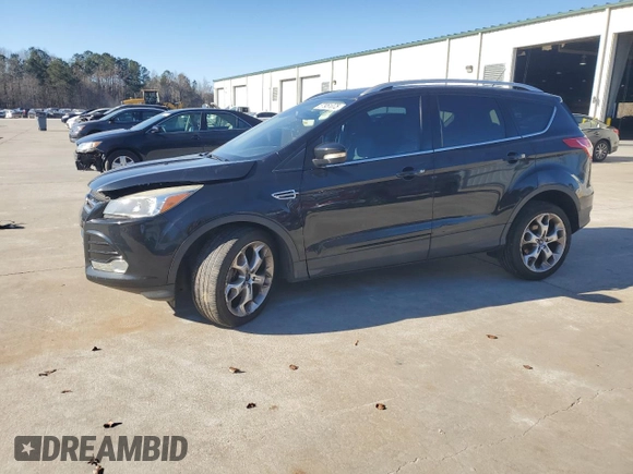 2014 Ford Escape Titanium with VIN 1FMCU0JX4EUA42499, listed as a Copart auction lot 87951075 with 108,358 mi miles and Salvage Title. Bid and sale history available at carsss.com. Image 1.