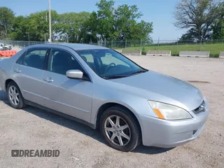 2003 Honda Accord LX z VIN 3HGCM56393G712878, wystawiony jako IAAI lot #42470147 z przebiegiem 202 880 mil mil oraz . Historia ofert i sprzedaży dostępna na DreamBid. Obrazek 1.