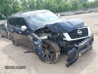 2017 Nissan Armada Platinum z VIN JN8AY2NC3H9505926, wystawiony jako IAAI lot #42289833 z przebiegiem Nie podano mil oraz . Historia ofert i sprzedaży dostępna na DreamBid. Obrazek 1.