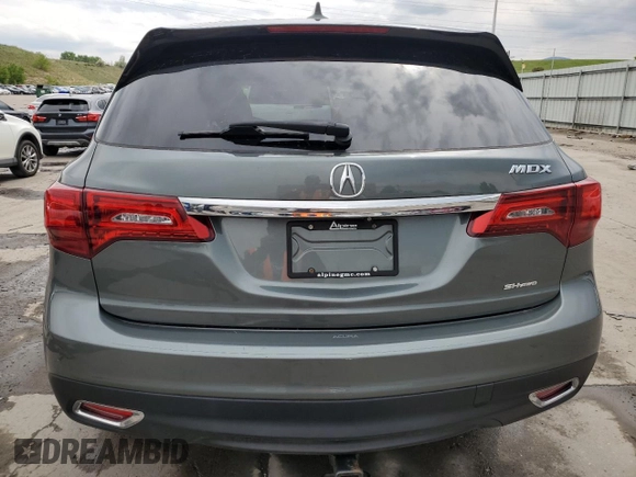 2014 Acura MDX Technology with VIN 5FRYD4H48EB027573, listed as a Copart auction lot 58791185 with 172,694 mi miles and Salvage title. Bid and sale history available at DreamBid. Image 6.