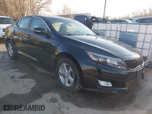 2015 Kia Optima LX with VIN 5XXGM4A70FG371690, listed as a IAAI auction lot 41884415 with 139,601 mi miles and . Bid and sale history available at DreamBid. Image 1.