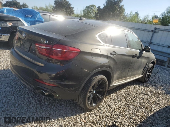 2016 BMW X6 xDrive35i with VIN 5UXKU2C59G0N83077, listed as a Copart auction lot 51334615 with 43,367 mi miles and Salvage Title. Bid and sale history available at carsss.com. Image 3.