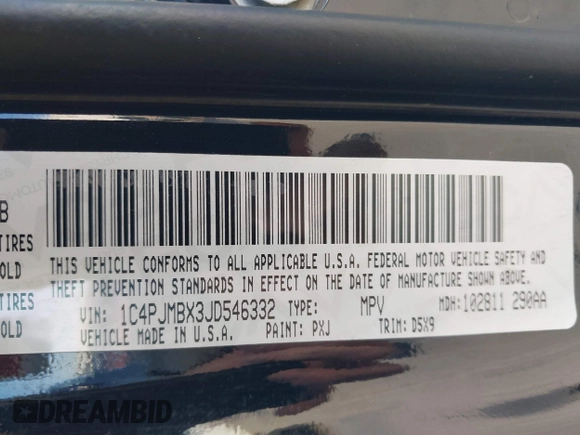 2018 Jeep Cherokee Trailhawk with VIN 1C4PJMBX3JD546332, listed as a IAAI auction lot 41269245 with 88,466 mi miles. Bid and sale history available at carsss.com. Image 9.