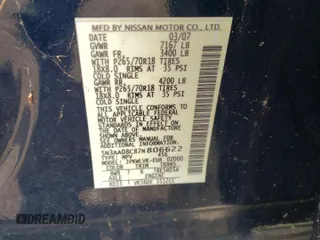 2007 Infiniti QX56 z VIN 5N3AA08C87N806622, wystawiony jako Copart lot #57411845 z przebiegiem 218 557 mil mil oraz Czysty tytuł • Clean title. Historia ofert i sprzedaży dostępna na DreamBid. Obrazek 13.