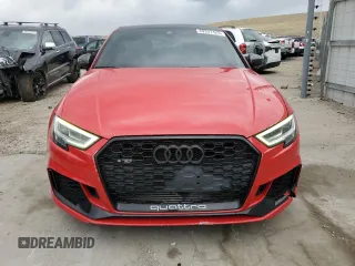 2019 Audi RS 3 with VIN WUABWGFF2KA906727, listed as a Copart auction lot 49337425 with 52,355 mi miles and Salvage title. Bid and sale history available at DreamBid. Image 5.