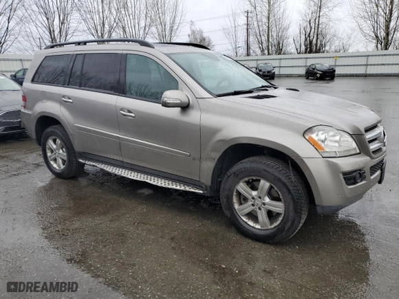 2007 Mercedes-Benz GL-Class with VIN 4JGBF22E67A290272, listed as a Copart auction lot 43934555 with 219,329 mi miles and Salvage Title. Bid and sale history available at carsss.com. Image 4.