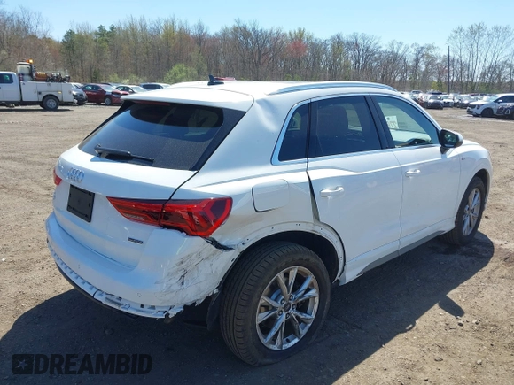 2021 Audi Q3 S line Premium with VIN WA1DECF32M1054786, listed as a IAAI auction lot 42065278 with 47,615 mi miles and . Bid and sale history available at DreamBid. Image 6.