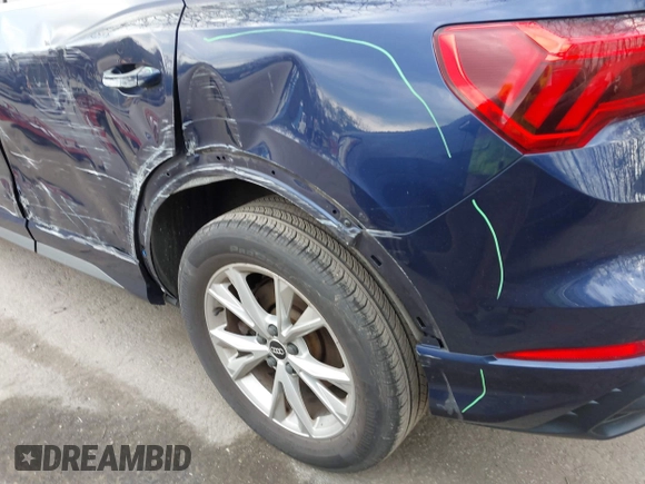2021 Audi Q3 S line Premium with VIN WA1DECF31M1031368, listed as a IAAI auction lot 42133396 with 50,148 mi miles and . Bid and sale history available at DreamBid. Image 20.