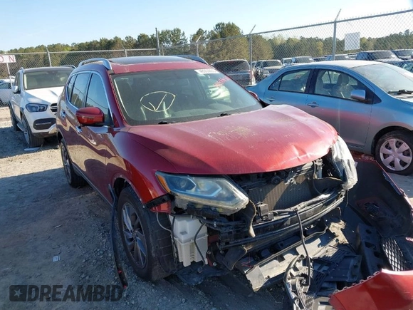 2016 Nissan Rogue SL with VIN 5N1AT2MTXGC866420, listed as a IAAI auction lot 41868507 with 151,218 mi miles. Bid and sale history available at carsss.com. Image 1.