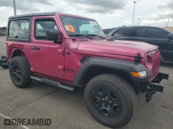 2022 Jeep Wrangler Sport with VIN 1C4HJXAG7NW147909, listed as a Copart auction lot 73051454 with 21,707 mi miles and Salvage Title. Bid and sale history available at DreamBid. Image 4.