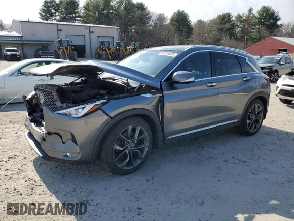 2019 Infiniti QX50 Essential with VIN 3PCAJ5M39KF102680, listed as a Copart auction lot 53104035 with 55,144 mi miles and Salvage Title. Bid and sale history available at DreamBid. Image 1.