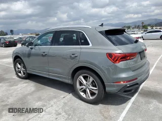 2020 Audi Q3 S line Premium with VIN WA1DECF32L1047366, listed as a Copart auction lot 48927274 with 0 mi miles and Salvage Title. Bid and sale history available at carsss.com. Image 2.