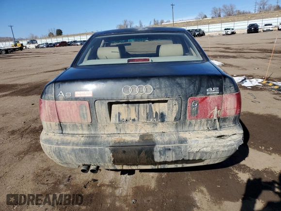 1998 Audi A8 with VIN WAUBG34D3WN007522, listed as a Copart auction lot 45497545 with 174,719 mi miles and Clean title. Bid and sale history available at DreamBid. Image 6.