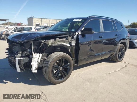 2023 Volkswagen Atlas SEL R-Line Black z VIN 1V2SR2CA1PC534761, wystawiony jako Copart lot #80711404 z przebiegiem 21 802 mil mil oraz Szkoda całkowita • Salvage title. Historia ofert i sprzedaży dostępna na DreamBid. Obrazek 1.