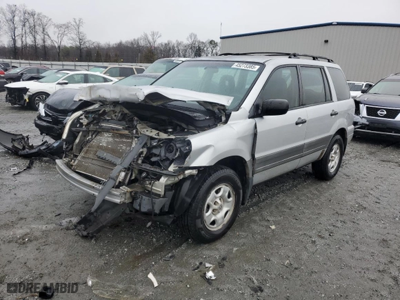 2004 Honda Pilot LX with VIN 2HKYF18124H555240, listed as a Copart auction lot 45273385 with 250,091 mi miles and Salvage Title. Bid and sale history available at carsss.com. Image 1.