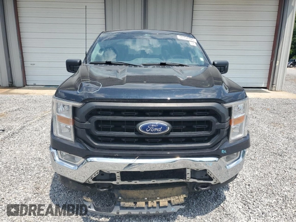 2022 Ford F-150 XL with VIN 1FTFW1E51NFA04887, listed as a Copart auction lot 55734705 with 123,590 mi miles and Salvage title. Bid and sale history available at DreamBid. Image 5.