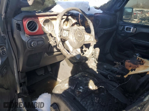 2018 Jeep Wrangler Unlimited Rubicon with VIN 1C4HJXFN5JW332073, listed as a Copart auction lot 89387295 with Not provided miles and Salvage title. Bid and sale history available at DreamBid. Image 8.
