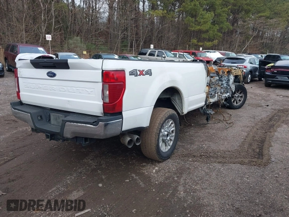 2021 Ford Super Duty F-250 SRW XL with VIN 1FT7W2BT9MED93098, listed as a IAAI auction lot 41006834 with 1 mi miles. Bid and sale history available at carsss.com. Image 4.
