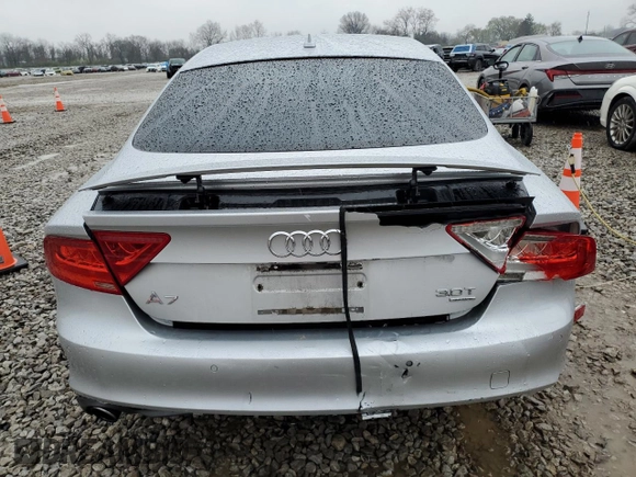 2013 Audi A7 Prestige with VIN WAU3GAFC9DN039773, listed as a Copart auction lot 52095735 with 107,246 mi miles and Salvage title. Bid and sale history available at DreamBid. Image 6.