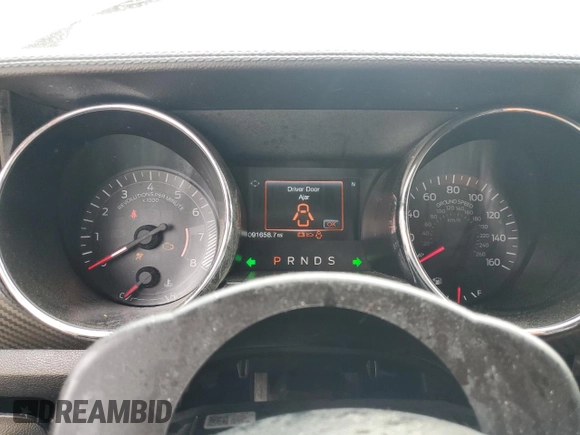 2017 Ford Mustang V6 with VIN 1FA6P8AM5H5271176, listed as a Copart auction lot 48754635 with 91,658 mi miles and Salvage Title. Bid and sale history available at carsss.com. Image 9.