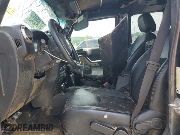 2017 Jeep Wrangler Unlimited 75th Anniversary with VIN 1C4BJWEG2HL503506, listed as a Copart auction lot 57046545 with 114,478 mi miles and Salvage title. Bid and sale history available at DreamBid. Image 7.