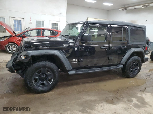 2019 Jeep Wrangler Unlimited Sport S with VIN 1C4HJXDG3KW661084, listed as a Copart auction lot 48024325 with 62,914 mi miles and Clean Title. Bid and sale history available at carsss.com. Image 1.