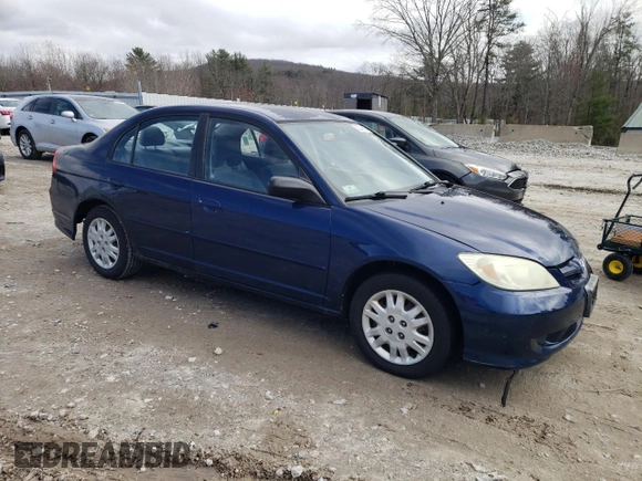 2004 Honda Civic LX with VIN 2HGES16544H587640, listed as a Copart auction lot 52044505 with 246,697 mi miles and Clean Title. Bid and sale history available at DreamBid. Image 4.