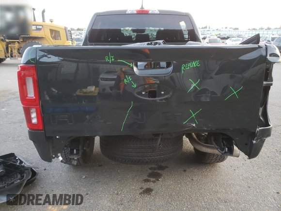 2022 Ford Ranger XL with VIN 1FTER4FHXNLD36812, listed as a Copart auction lot 47644775 with 19,183 mi miles and Salvage Title. Bid and sale history available at DreamBid. Image 6.