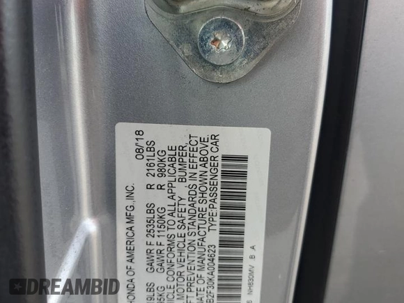 2019 Acura TLX with VIN 19UUB2F30KA004623, listed as a Copart auction lot 79469044 with 64,730 mi miles and Non Repairable. Bid and sale history available at carsss.com. Image 14.