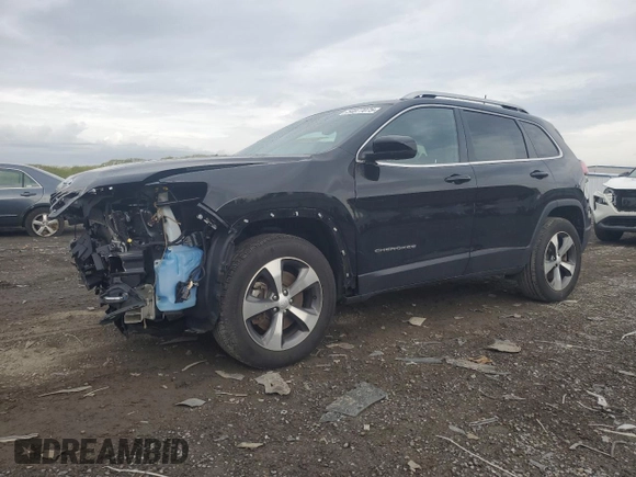 2021 Jeep Cherokee Limited with VIN 1C4PJMDX1MD206064, listed as a Copart auction lot 54877075 with 41,285 mi miles and Salvage title. Bid and sale history available at DreamBid. Image 1.