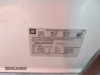 2017 GMC Acadia SLE with VIN 1GKKNLLA5HZ260468, listed as a IAAI auction lot 41729715 with 129,063 mi miles and . Bid and sale history available at DreamBid. Image 9.