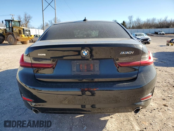 2019 BMW 3 Series 330i with VIN 3MW5R1J55K8B03545, listed as a Copart auction lot 47747775 with 0 mi miles and Salvage Title. Bid and sale history available at carsss.com. Image 6.
