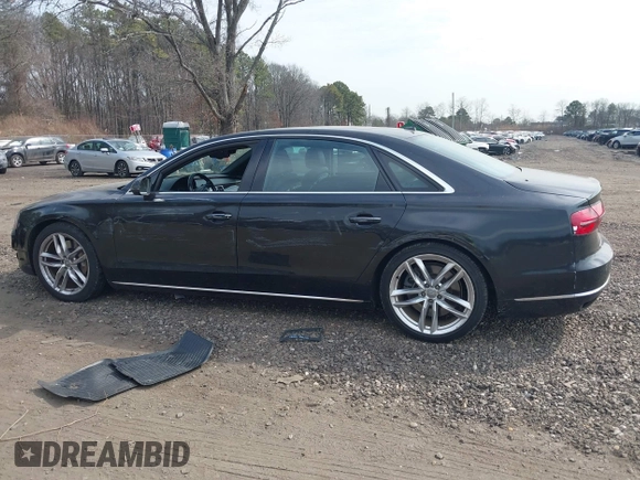 2015 Audi A8 3.0T with VIN WAU3GAFD3FN033317, listed as a IAAI auction lot 41854277 with 81,862 mi miles and . Bid and sale history available at DreamBid. Image 14.
