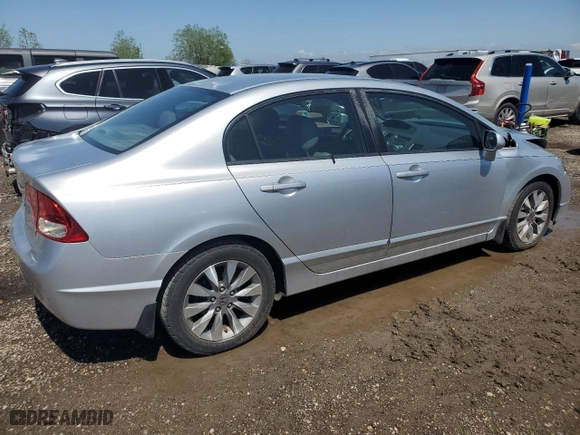 2010 Honda Civic Sdn EX-L with VIN 2HGFA1F97AH502764, listed as a Copart auction lot 48572715 with 204,849 mi miles and Salvage Title. Bid and sale history available at carsss.com. Image 3.