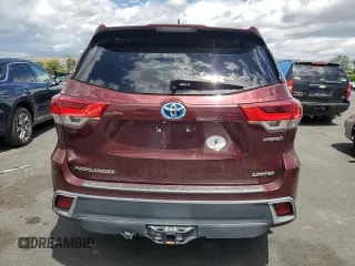 2017 Toyota Highlander Hybrid Limited with VIN 5TDDGRFH4HS022168, listed as a Copart auction lot 56943285 with 114,250 mi miles and Salvage title. Bid and sale history available at DreamBid. Image 6.