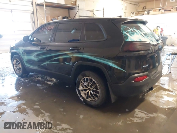 2015 Jeep Cherokee Sport with VIN 1C4PJMAB6FW773953, listed as a IAAI auction lot 41565879 with 242,580 mi miles. Bid and sale history available at carsss.com. Image 3.