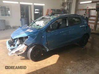 2024 Mitsubishi Mirage ES with VIN ML32AUHJXRH038010, listed as a Copart auction lot 60400125 with 5,264 mi miles and Non repairable. Bid and sale history available at DreamBid. Image 1.