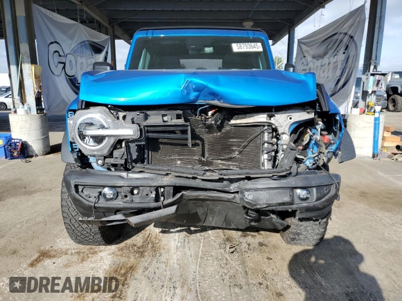 2022 Ford Bronco with VIN 1FMEE5DP1NLA82589, listed as a Copart auction lot 58793645 with 34,471 mi miles and Salvage title. Bid and sale history available at DreamBid. Image 5.