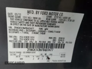 2015 Ford Flex SEL z VIN 2FMGK5C86FBA03477, wystawiony jako Copart lot #53562725 z przebiegiem 136 616 mil mil oraz Tytuł czysty. Historia ofert i sprzedaży dostępna na DreamBid. Obrazek 13.