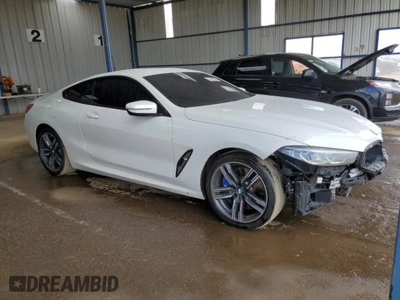 2023 BMW 8 Series 840i with VIN WBAAE4C03PCL64184, listed as a Copart auction lot 59950254 with 23,624 mi miles and Clean Title. Bid and sale history available at carsss.com. Image 4.