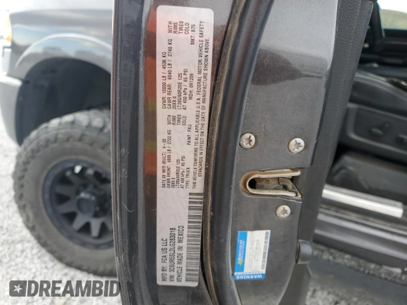2020 Ram 2500 Limited z VIN 3C6UR5SL2LG283018, wystawiony jako Copart lot #81413464 z przebiegiem 109 774 mil mil oraz Szkoda całkowita • Salvage title. Historia ofert i sprzedaży dostępna na DreamBid. Obrazek 14.
